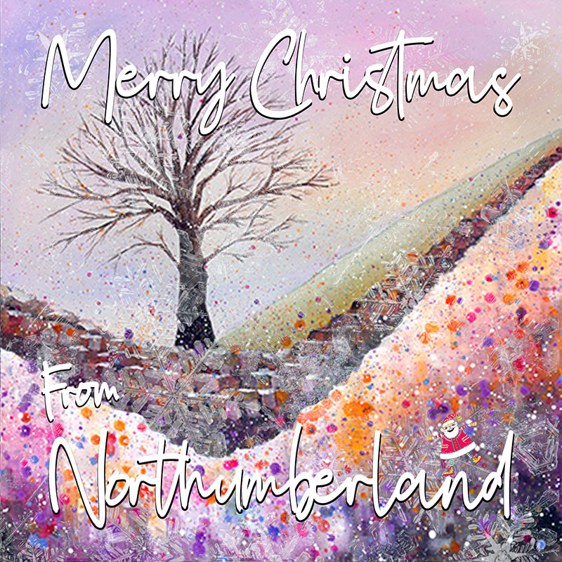 Sycamore Gap Snow Christmas Card